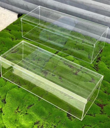 صندوق مستطيل اكريلك قطعتين